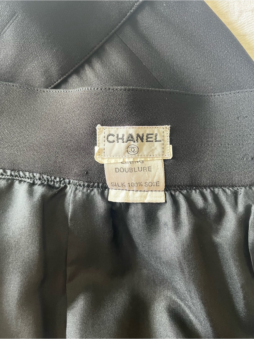 CHANEL Black Double-Breasted Wool Blazer & Skirt Set with Gold Buttons - Picture 10 of 17